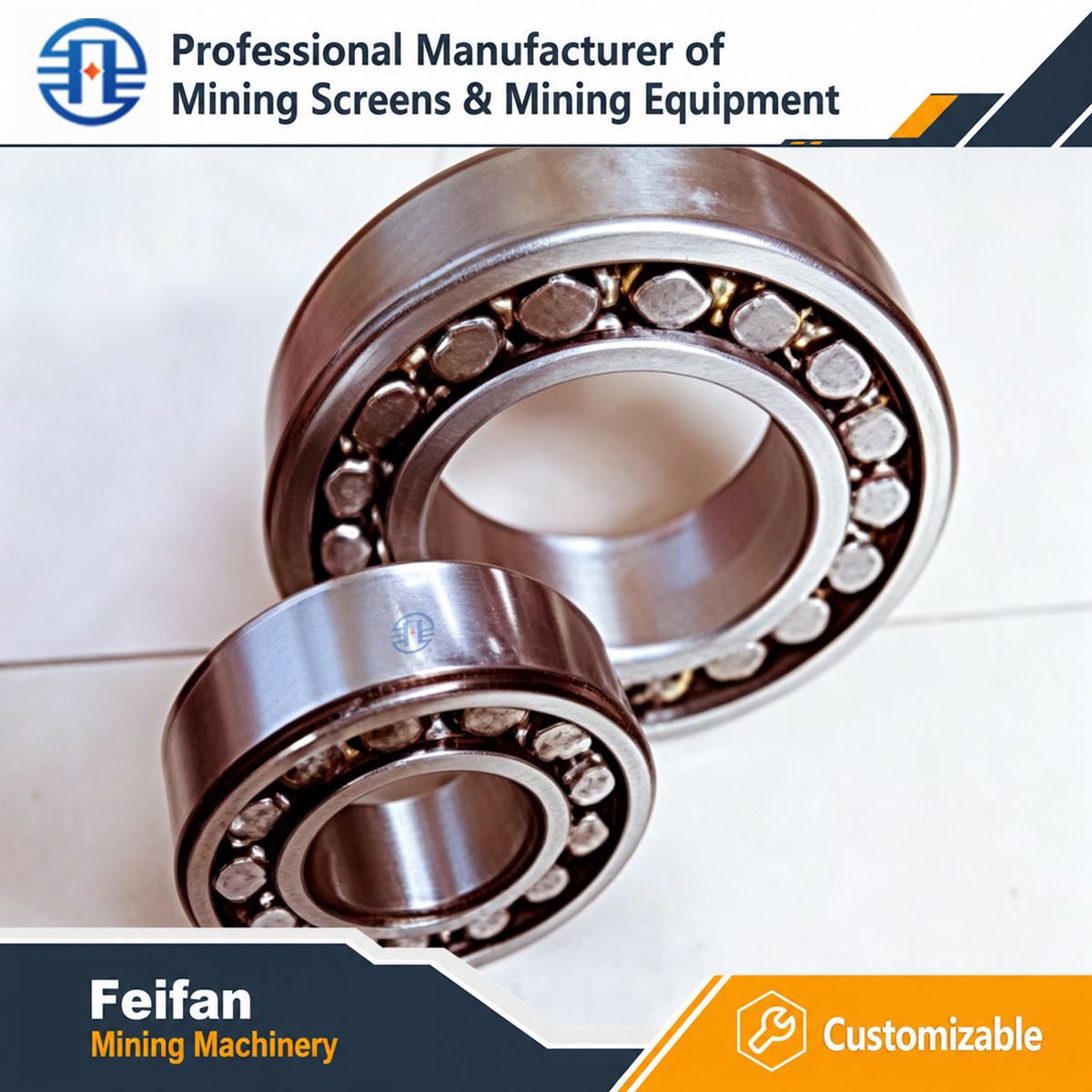 FEIFAN OEM Crusher Spare Parts Rotor Assembly Main Shaft Bearing Housing For Jaw Cone Impact Crusher Machine