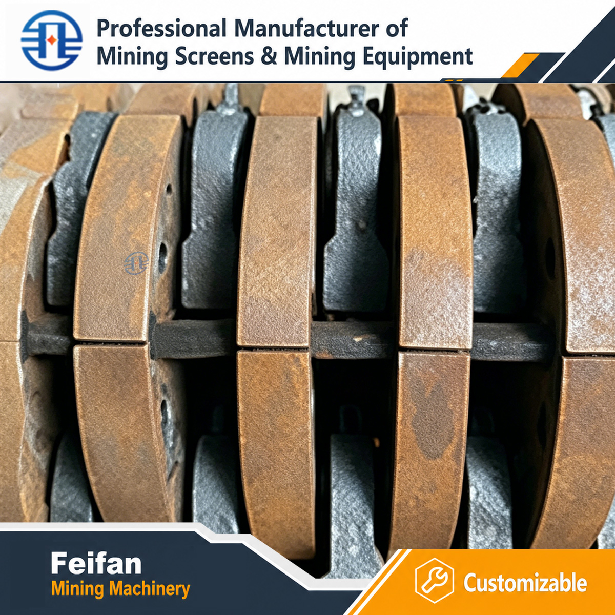 FEIFAN OEM Crusher Spare Parts Rotor Assembly Main Shaft Bearing Housing For Jaw Cone Impact Crusher Machine