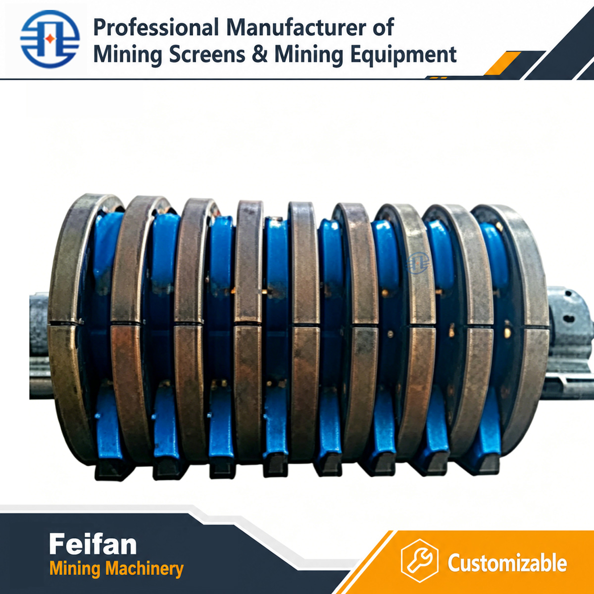 FEIFAN OEM Crusher Spare Parts Rotor Assembly Main Shaft Bearing Housing For Jaw Cone Impact Crusher Machine