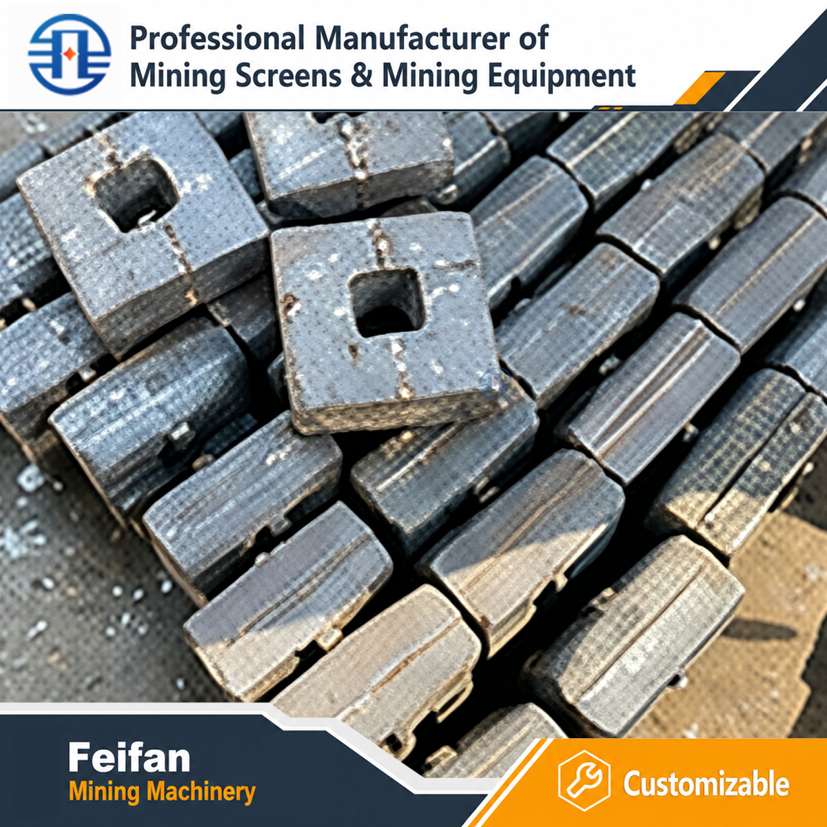 FEIFAN OEM Crusher Spare Parts Rotor Assembly Main Shaft Bearing Housing For Jaw Cone Impact Crusher Machine