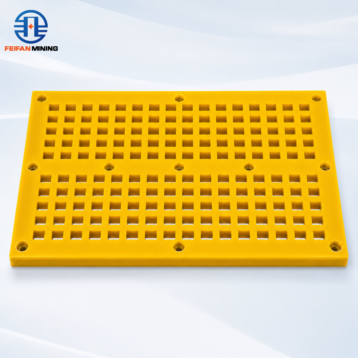 FEIFAN OEM Steel Reinforced Heavy Duty Media for Crushing Plant Polyurethane Screen Media