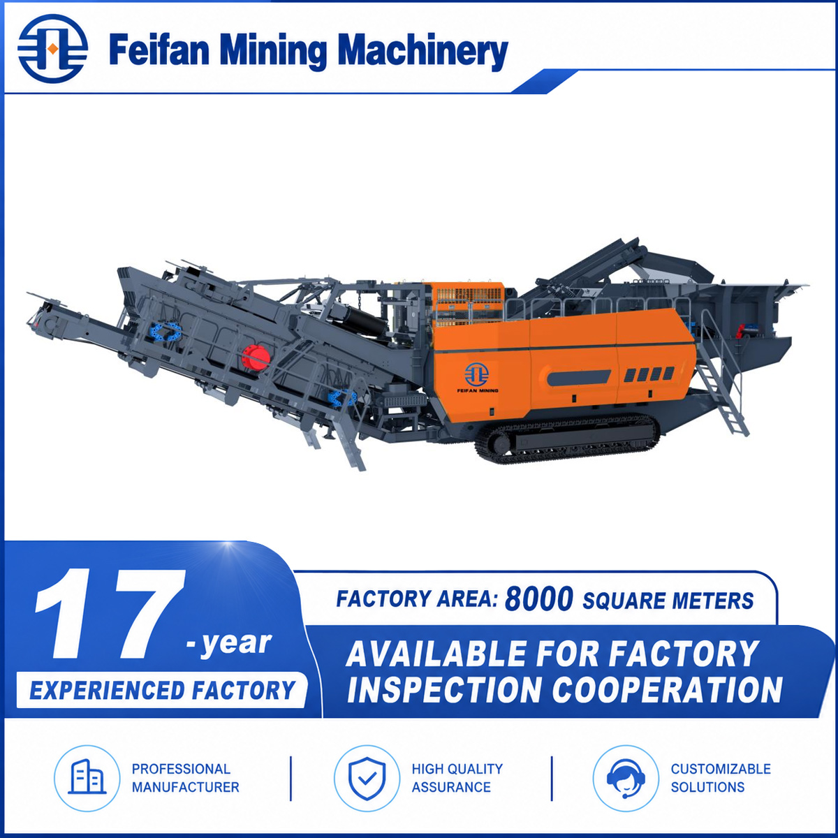 High Performance Crawler Crushing Equipment With Vibrating Screen For Aggregate Production Mobile Crusher Plant
