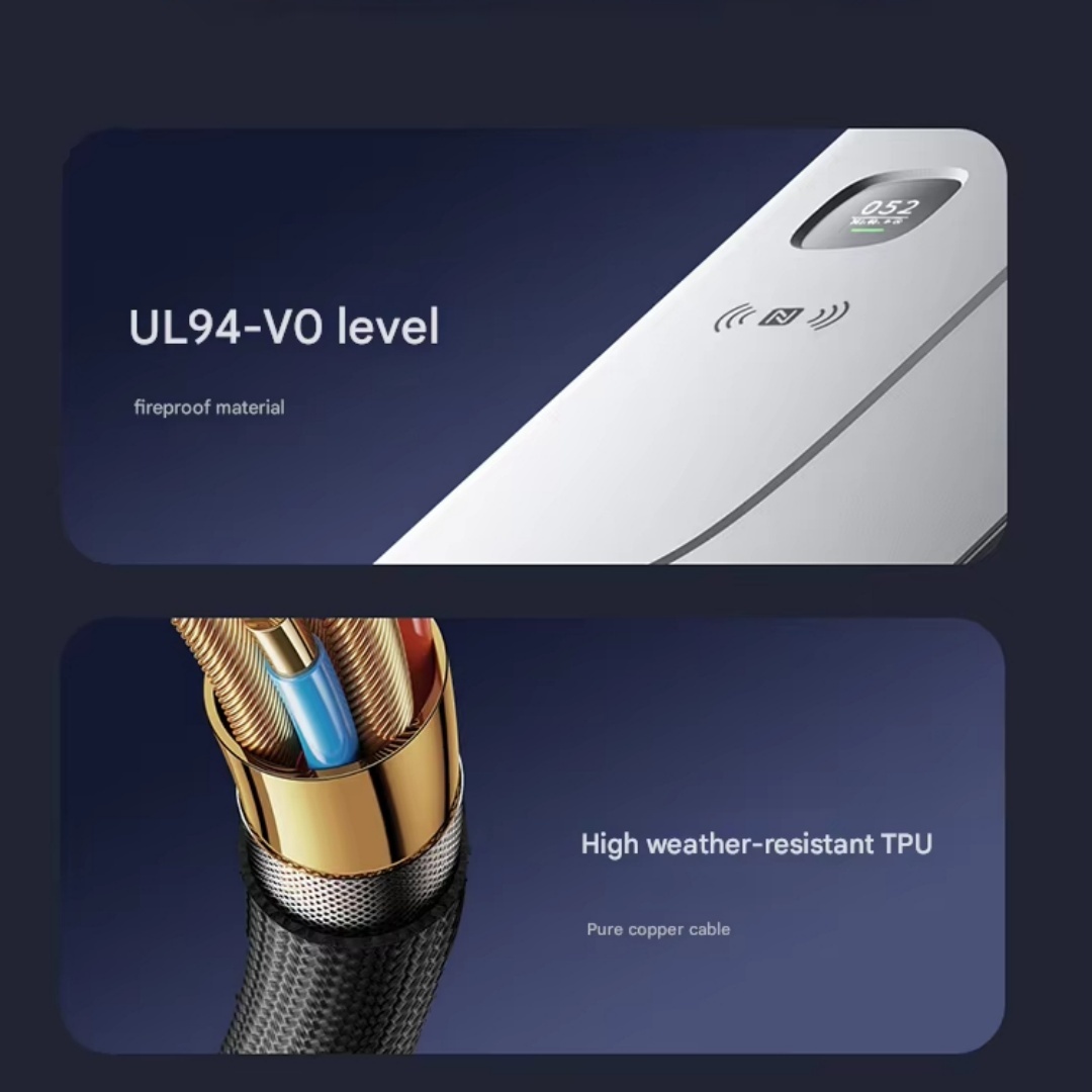 Wattsaving HQ30 Neo 30kW 80A 380V شاحن سريع بالتيار المستمر, صندوق شحن ذكي مثبت على الحائط مع التحكم عبر التطبيق, مناسب للمركبات الكهربائية (أبيض)