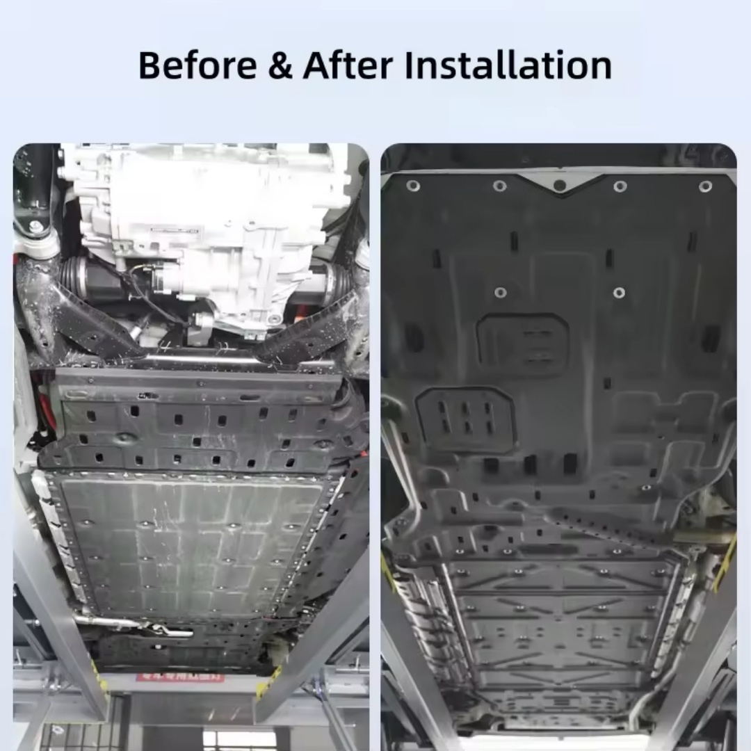 Placas protectoras antideslizantes para automóviles de alta calidad, aleación de aluminio personalizada para proteger el chasis del automóvil.