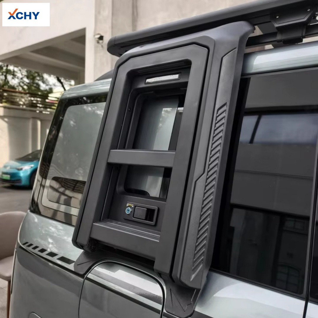 Kit todoterreno de aleación de aluminio de alta calidad para SUVs Leopaed, incluyendo plataforma de techo, escaleras laterales, y bolsillos de almacenamiento laterales.