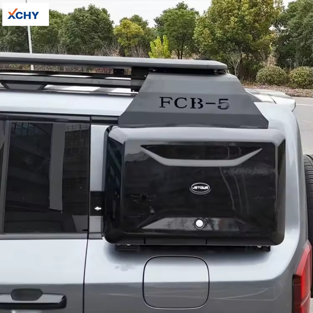 Kit todoterreno de aleación de aluminio de alta calidad para SUVs Leopaed, incluyendo plataforma de techo, escaleras laterales, y bolsillos de almacenamiento laterales.