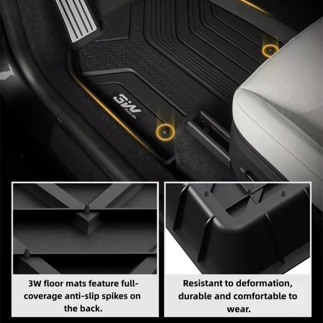 Alfombrillas de coche al por mayor, alfombrillas de coche de TPE de alta gama, impermeables y resistentes al desgaste, disponibles juegos completos de alfombrillas de coche personalizables.