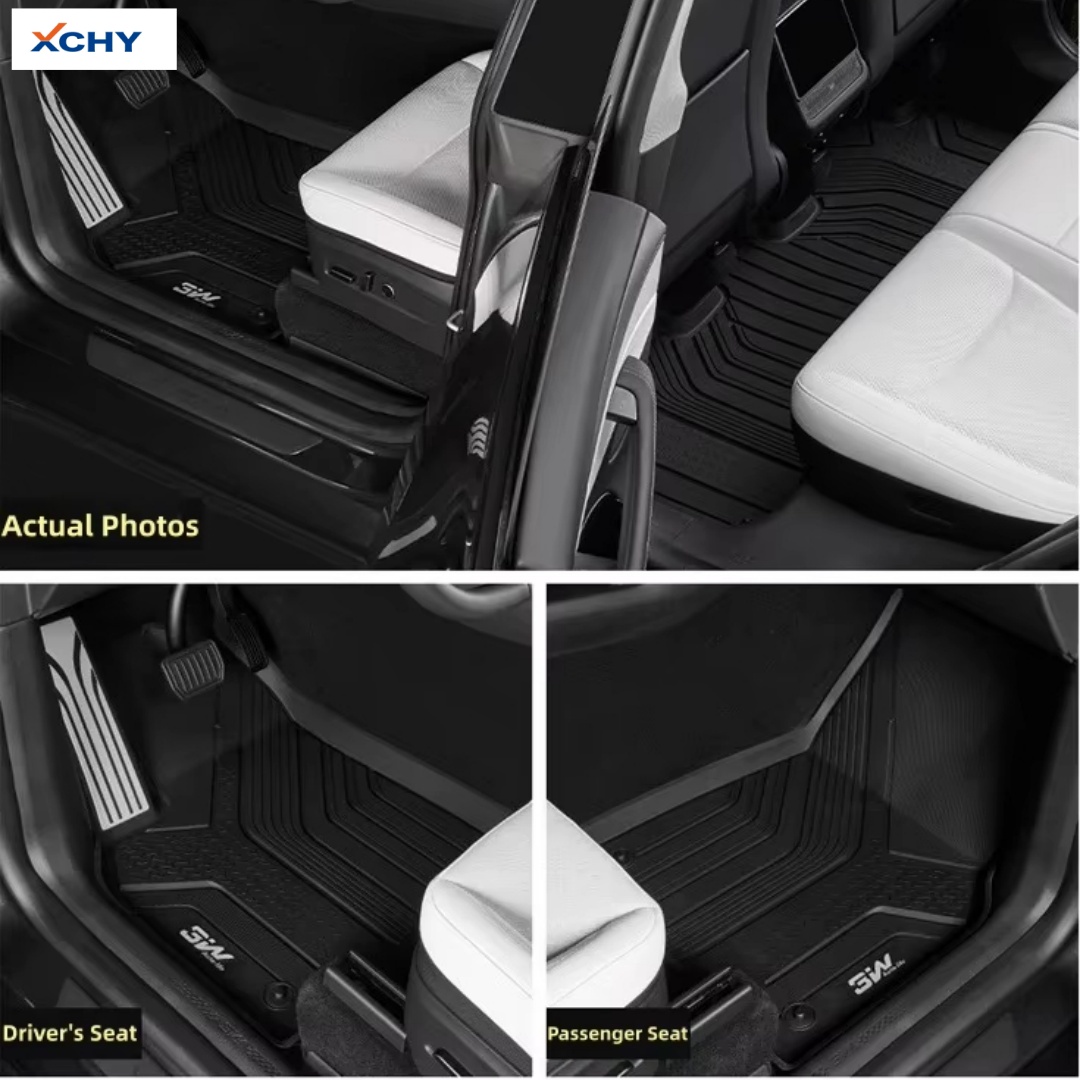Alfombrillas de piso impermeables de TPE 3D de ajuste personalizado 3W para coche (4 piezas, 2.5mm de grosor) - Protege el interior del coche