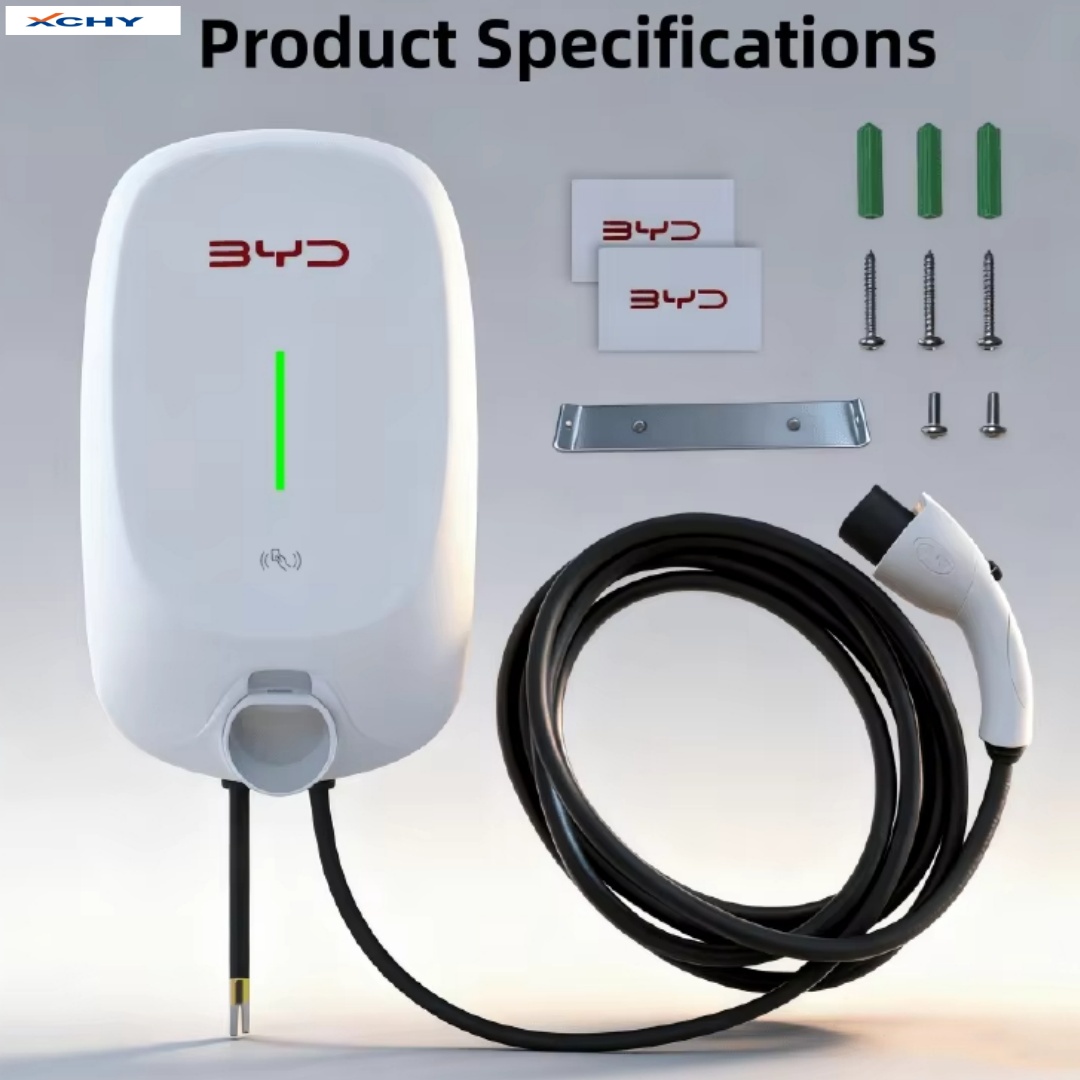 Cargador original para vehículo eléctrico BYD de 7KW, nuevo cargador doméstico para vehículo eléctrico, con accesorio lector de tarjetas con interfaz CCS.