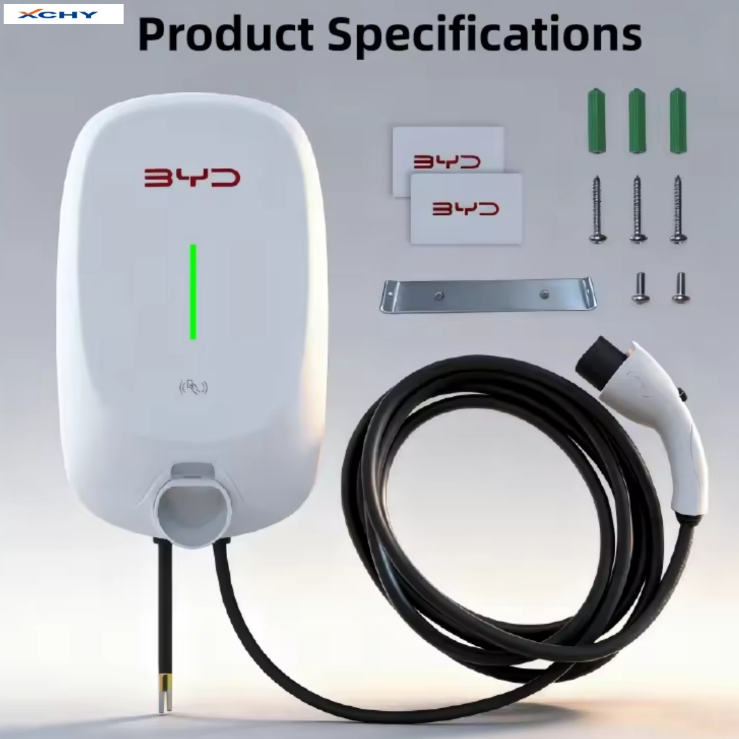 Cargador original para vehículo eléctrico BYD de 7KW, nuevo cargador doméstico para vehículo eléctrico, con accesorio lector de tarjetas con interfaz CCS.