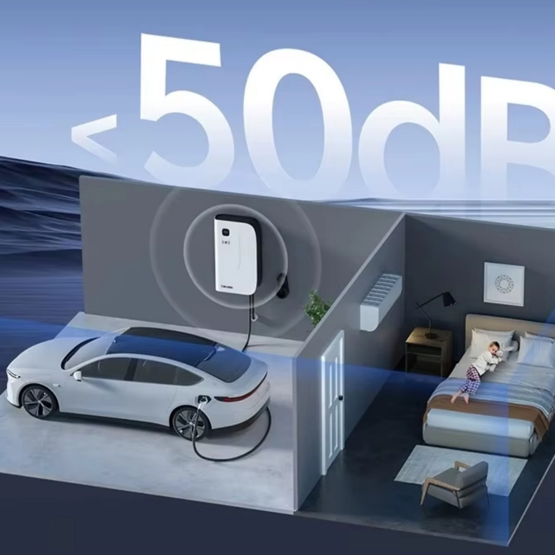 Wattsaving HQ30 Neo 30kW 80A 380V Cargador rápido DC, Caja de carga inteligente montada en la pared con control por App, Adecuado para vehículos eléctricos (Blanco)
