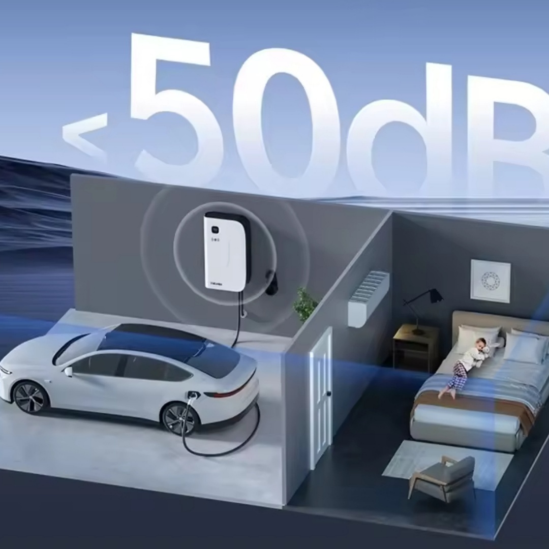 Wattsaving HQ30 Neo 30kW 80A 380V Cargador rápido DC, Caja de carga inteligente montada en la pared con control por App, Adecuado para vehículos eléctricos (Blanco)