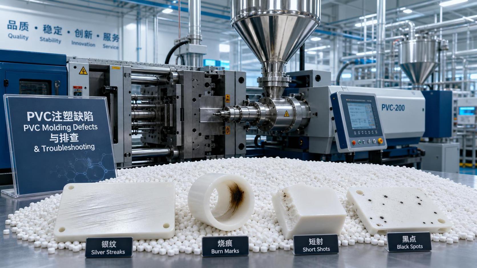 ข้อบกพร่องของเม็ด PVC ในการขึ้นรูป: สาเหตุทั่วไปและแนวทางแก้ไขที่ใช้งานได้จริง