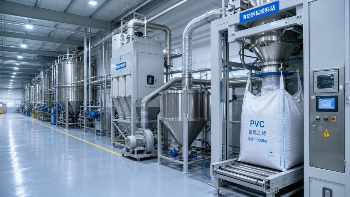 Manipulation sûre de poudre de PVC : réduction des risques liés à la poussière dans les ateliers de compoundage