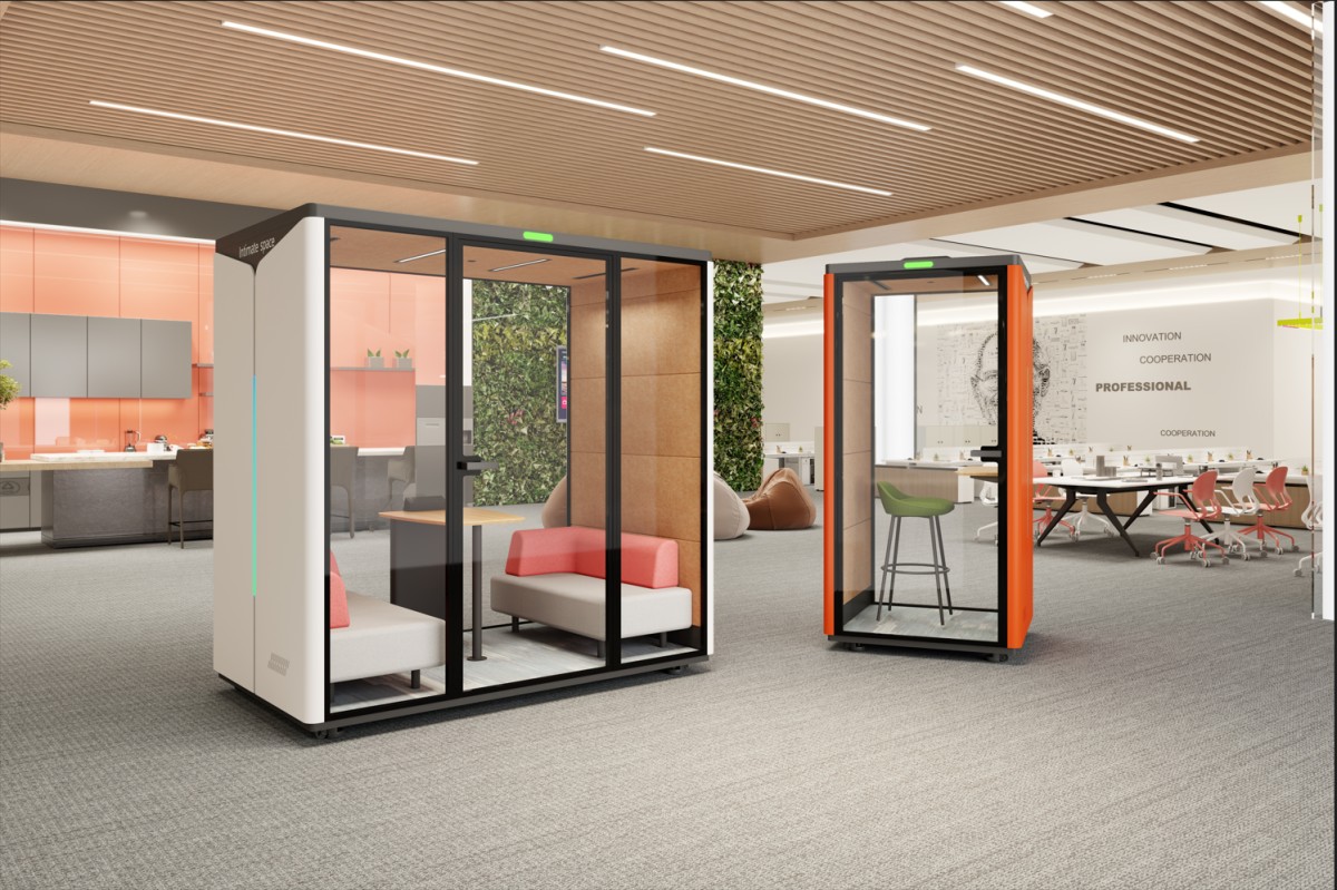 Telebooth Acoustic Pods – Lifestyle & Application Shots