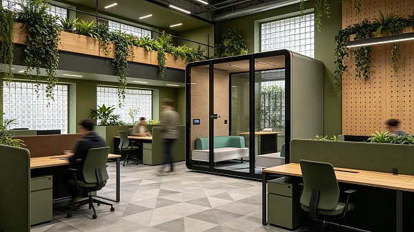 What size meeting cabin works for 4-person team discussions