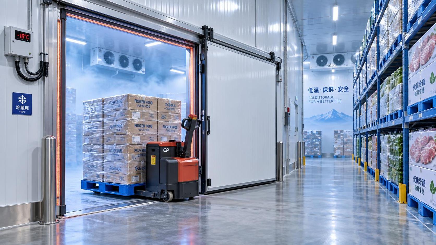 Cold room door size requirements for food storage facilities