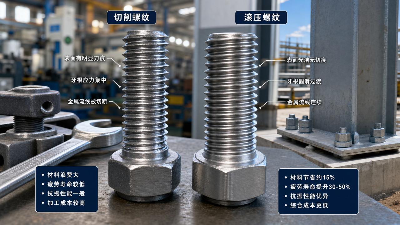 Thread Rolling vs Cutting: Cost and Fatigue Trade-offs