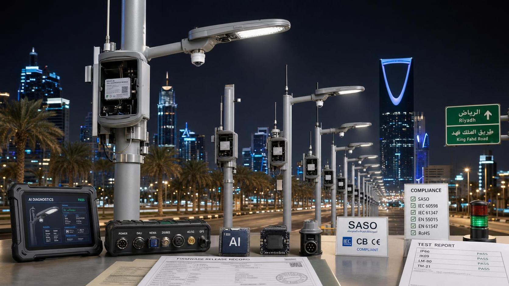 SASO Fast Track Ties Smart Lighting Clearance to Edge AI