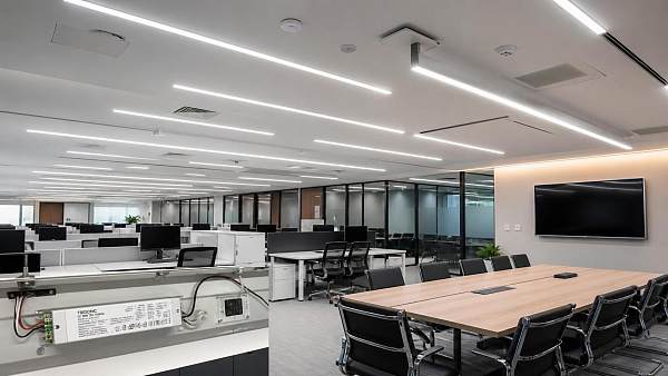 Where to find lighting specification resources for flicker-free offices