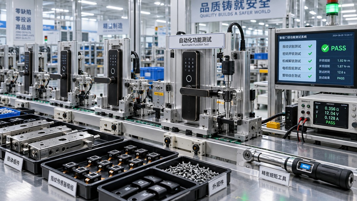 How to audit quality control at a biometric door locks factory