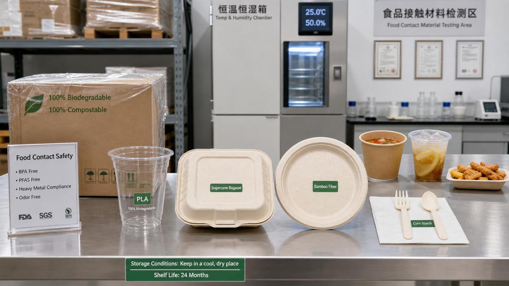 Biodegradable Tableware: What Affects Safety and Shelf Life