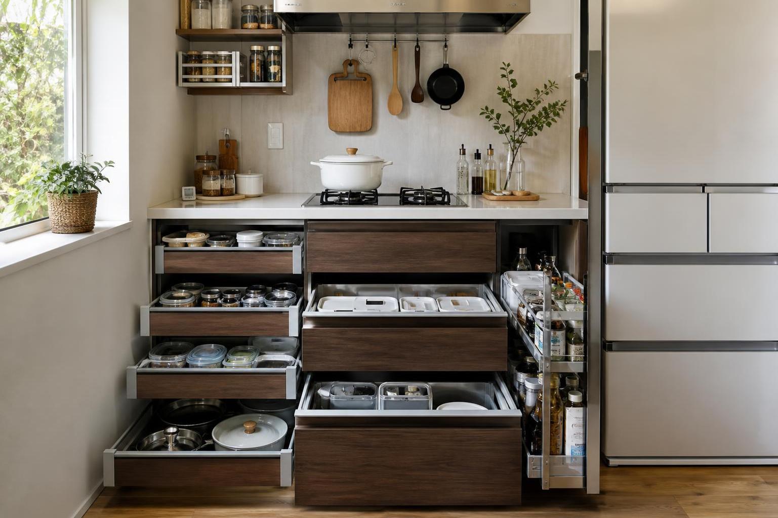 When modular storage drawers make sense in a small kitchen