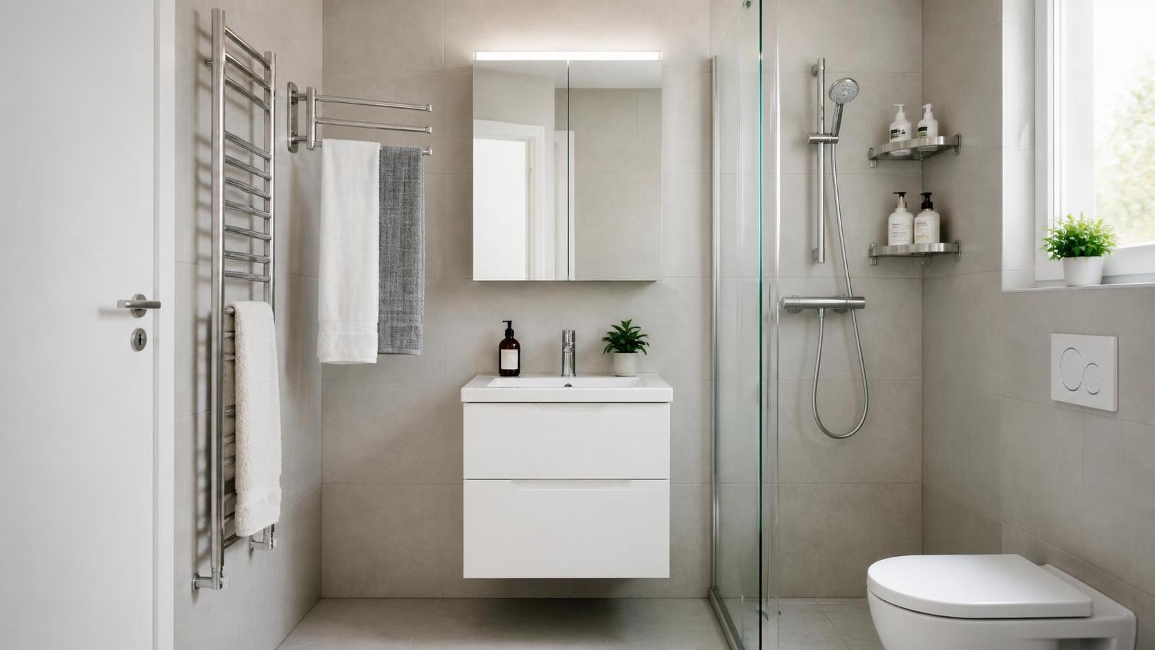 Which bathroom accessories in Germany meet the needs of a small bathroom?