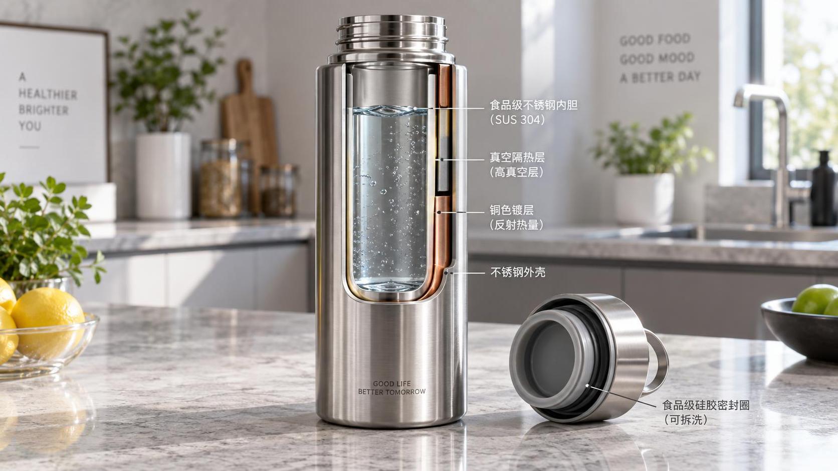 Is a copper plated liner bottle safe for everyday drinking water?