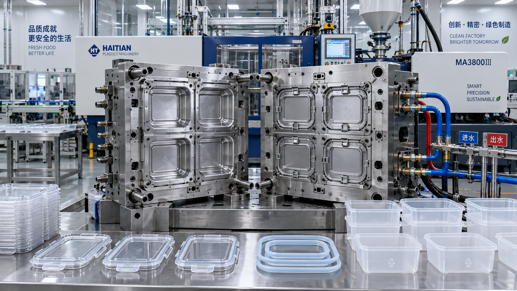 What drives mass production mold cost for food storage containers?