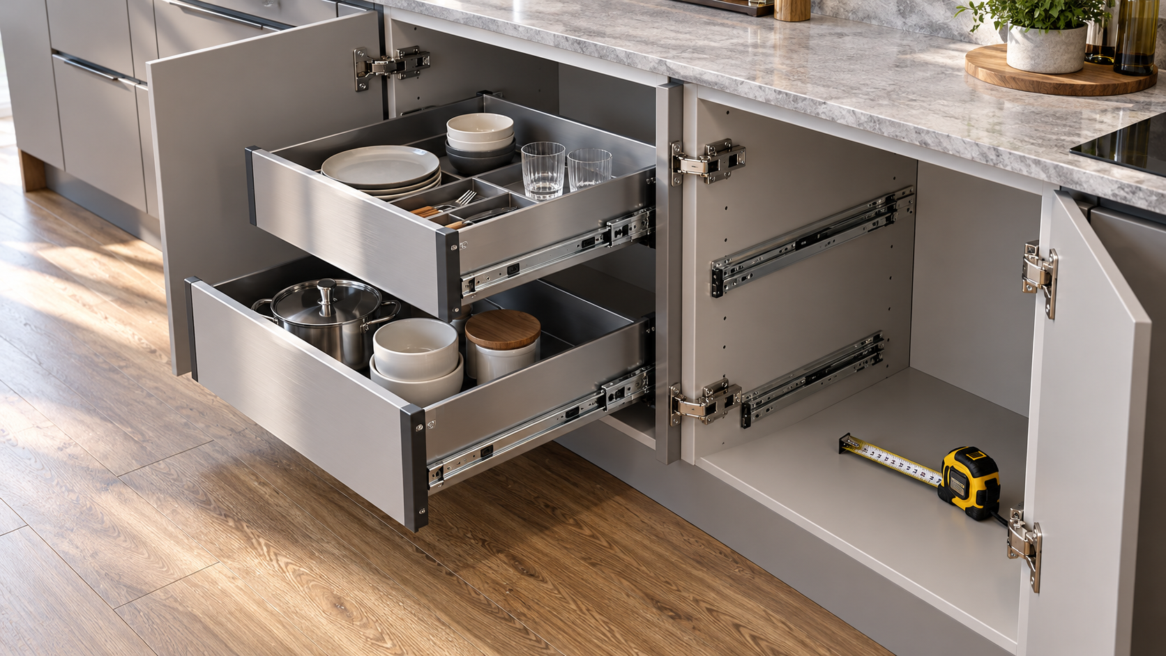 How to choose kitchen storage drawers that fit European cabinets