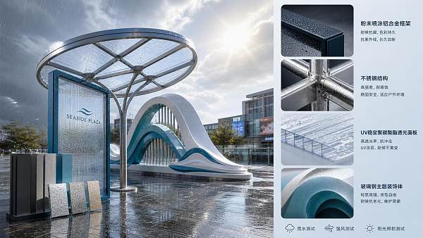 Commercial Outdoor Decorations: Which Materials Hold Up Best in Rain, Wind, and UV?