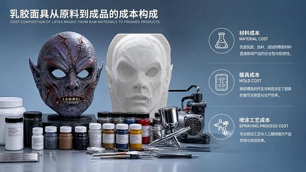 Latex Mask Production Cost: Material, Mold, Painting, and Labor Factors Compared