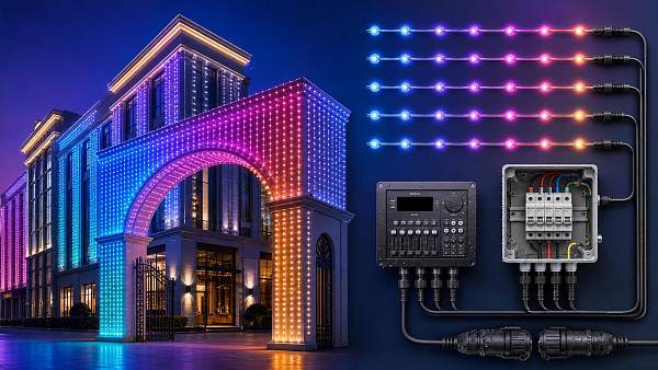 Programmable Festive Lighting for Large Displays: DMX, Pixel Control, Power, and IP Rating Basics
