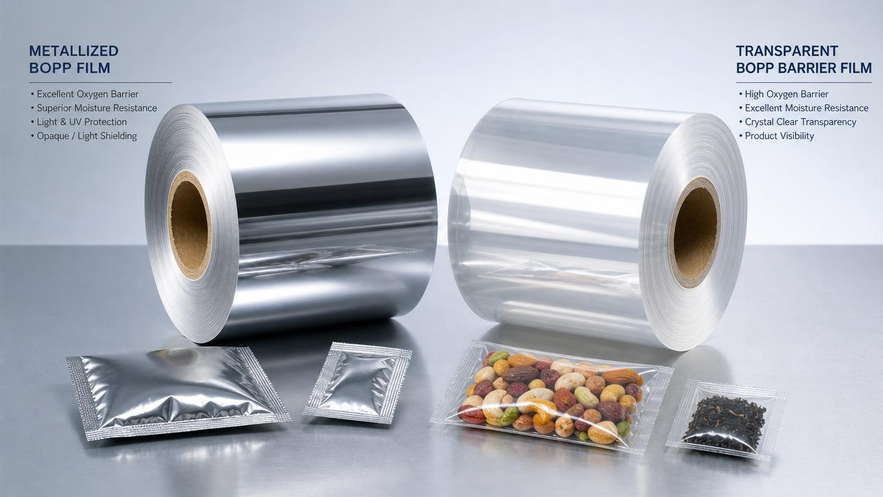Metallized Packaging Films vs BOPP Barriers for Shelf Life