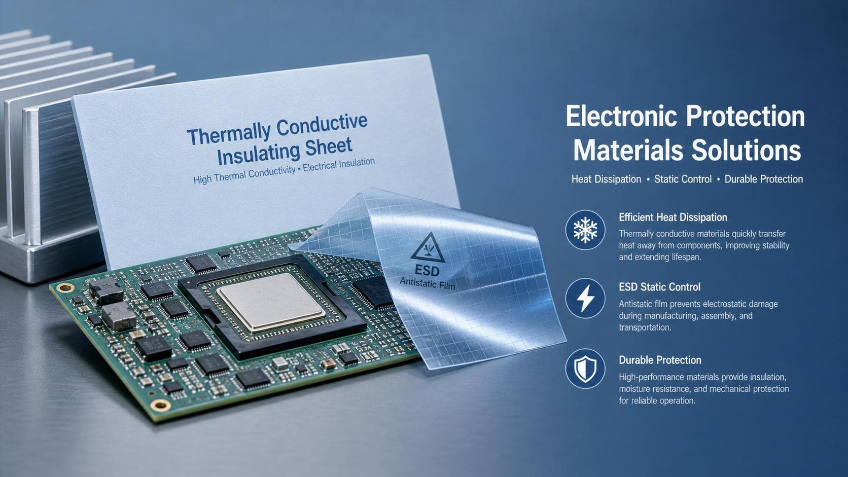 Electronic Protective Materials: Key Factors for Heat and ESD Control