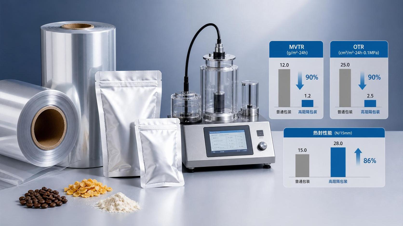 High Barrier Packaging Film Rolls: How to Compare MVTR, OTR, and Sealability