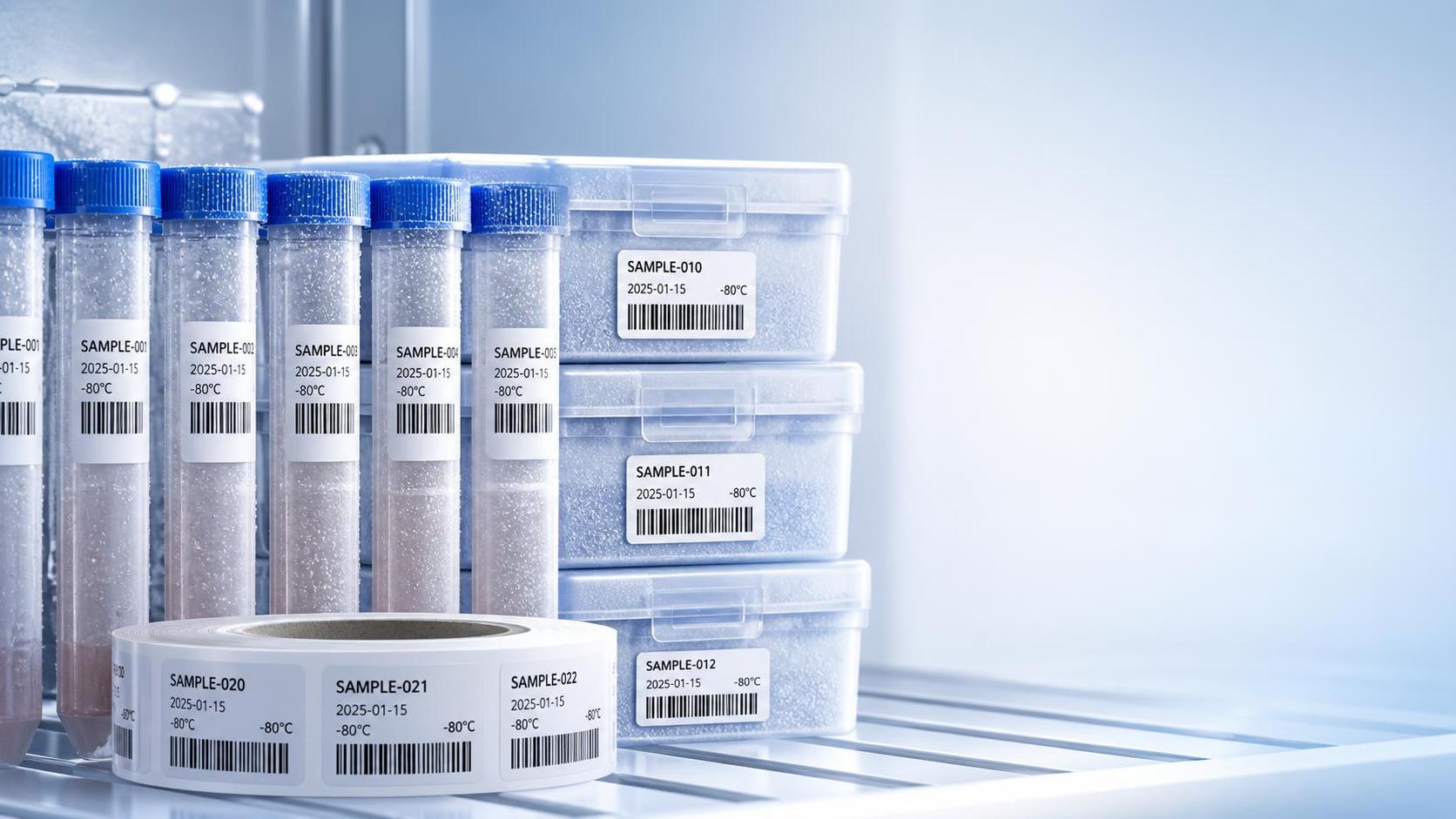 How to choose cryogenic labels for laboratory samples that stay readable after freezing