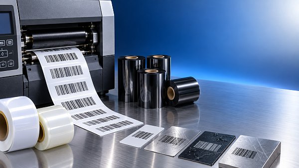 Which thermal ribbon inks prevent smudging on synthetic labels?