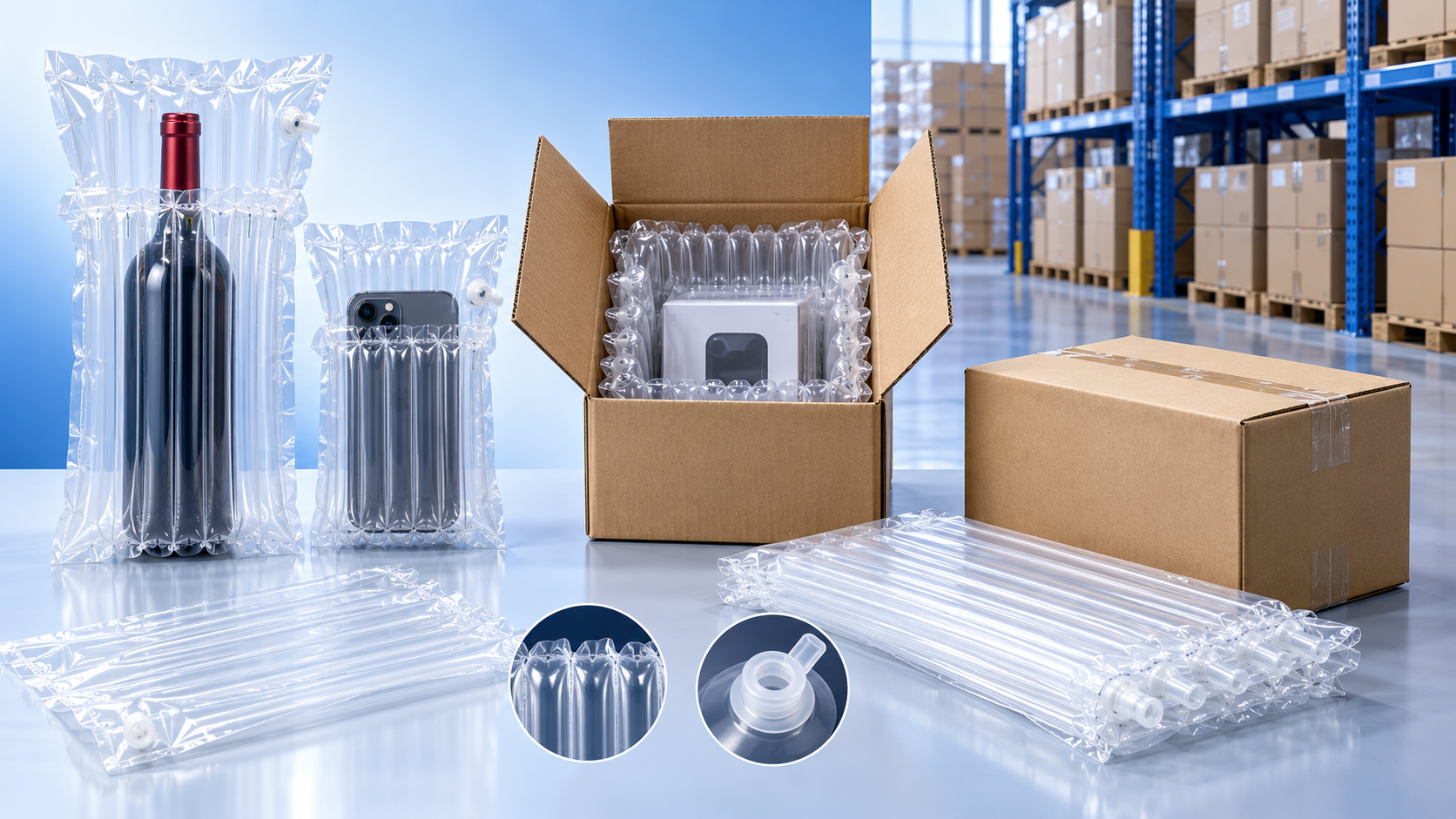 What drives air column packaging bulk prices for high-volume orders?