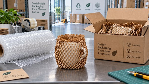 Is honeycomb packing paper as good as bubble wrap for small parcels?
