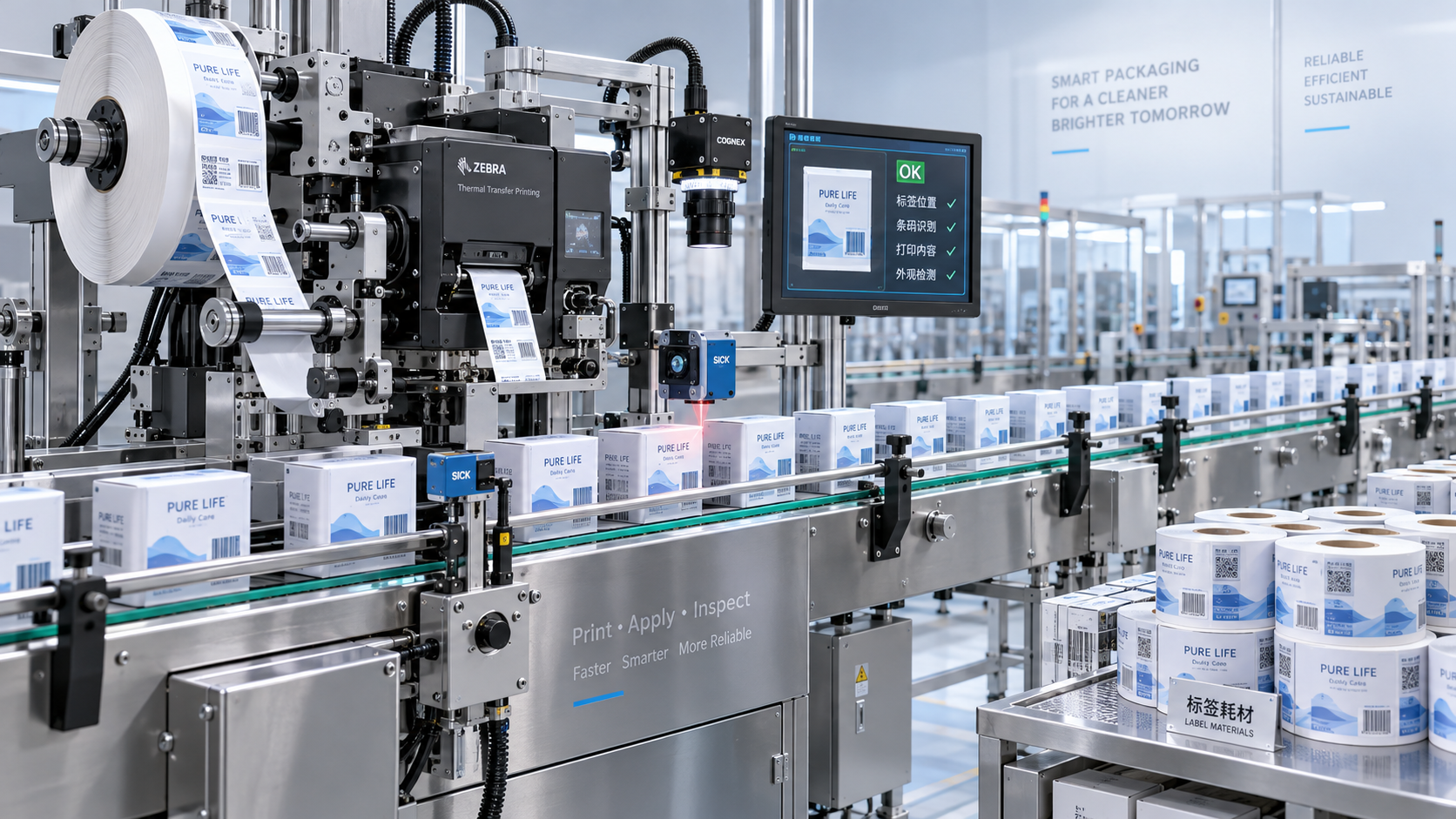 What uptime guarantees should a high speed labeling supplier provide?