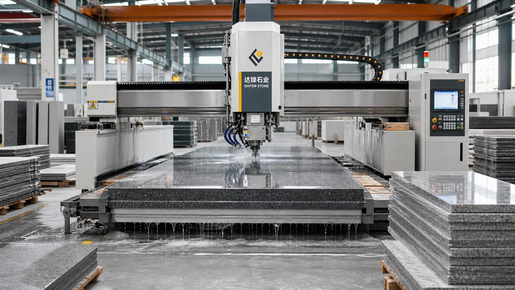 Granite CNC processing for faster edge finishing