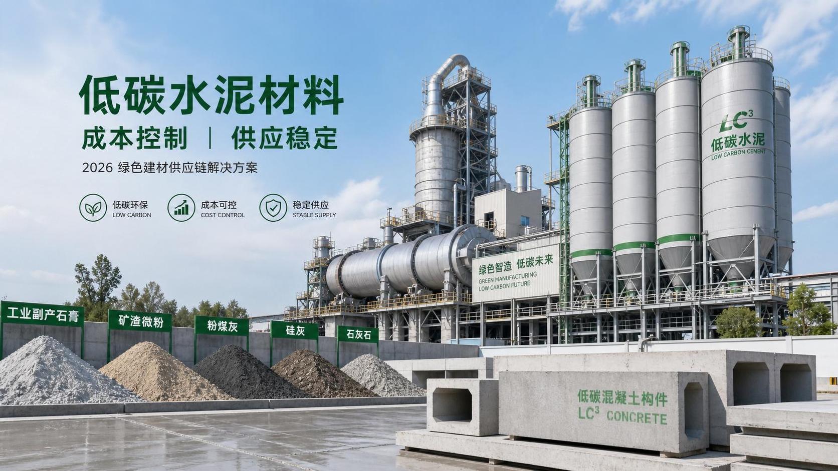 Low-Carbon Cement Materials in 2026: Cost, Carbon Rules, and Supply Risks