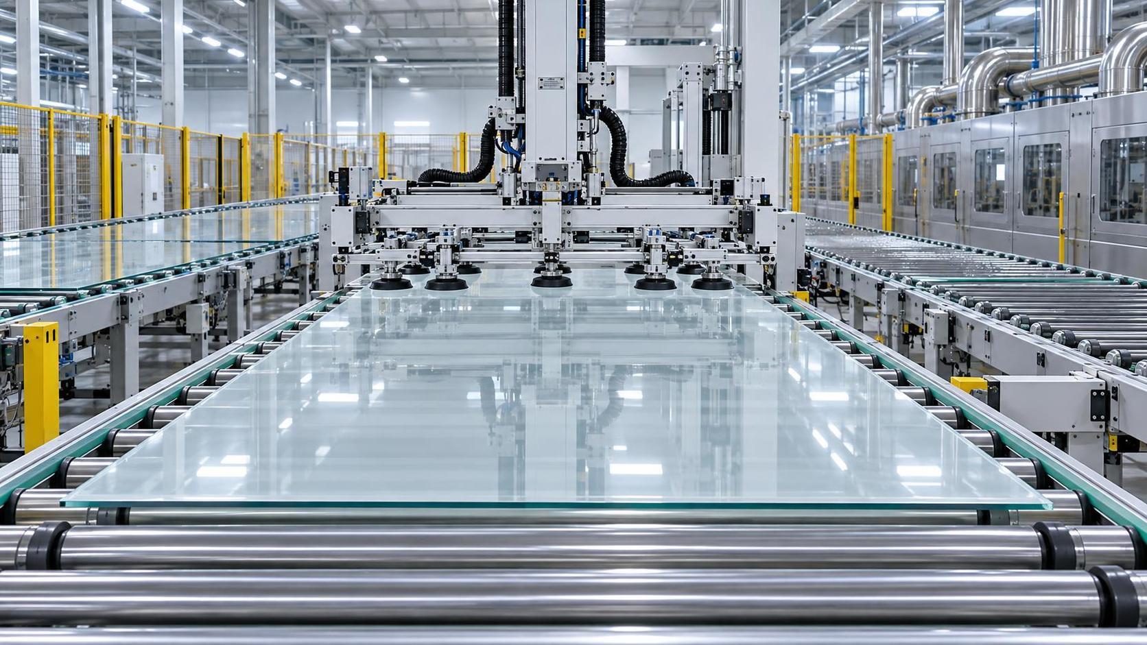 What drives material handling machinery cost in a new PV line?