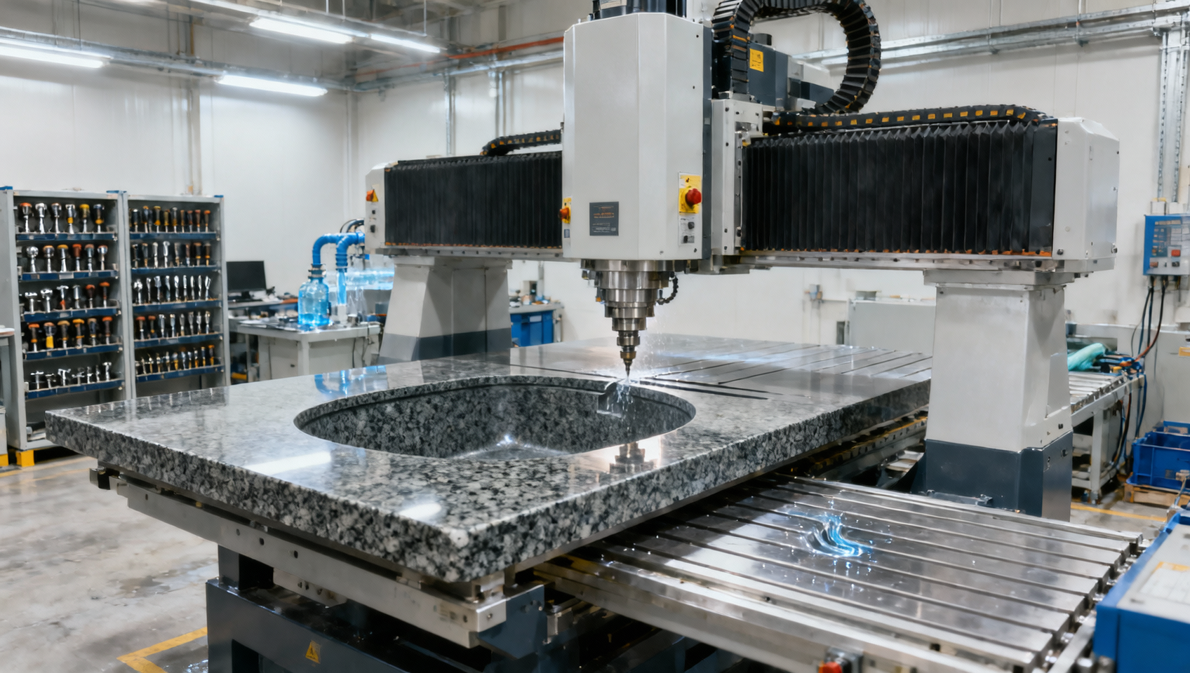 Which Granite Machining Centre Fits High-Volume Countertop Production?