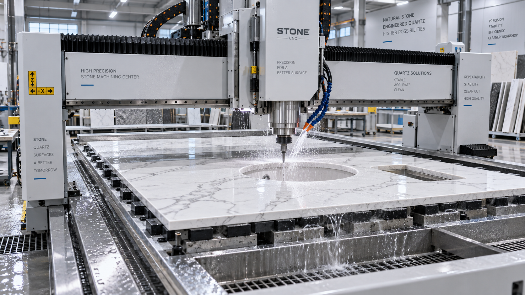 Which precision factors matter when choosing quartz stone machinery?