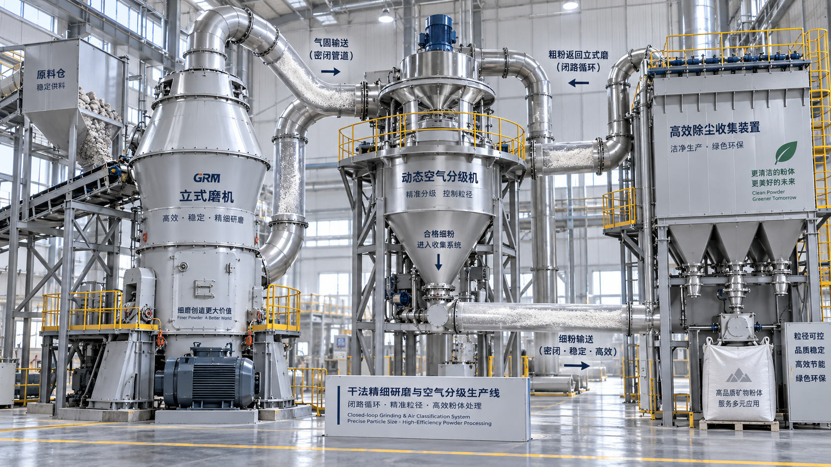 When does fine grinding technology require air classification?
