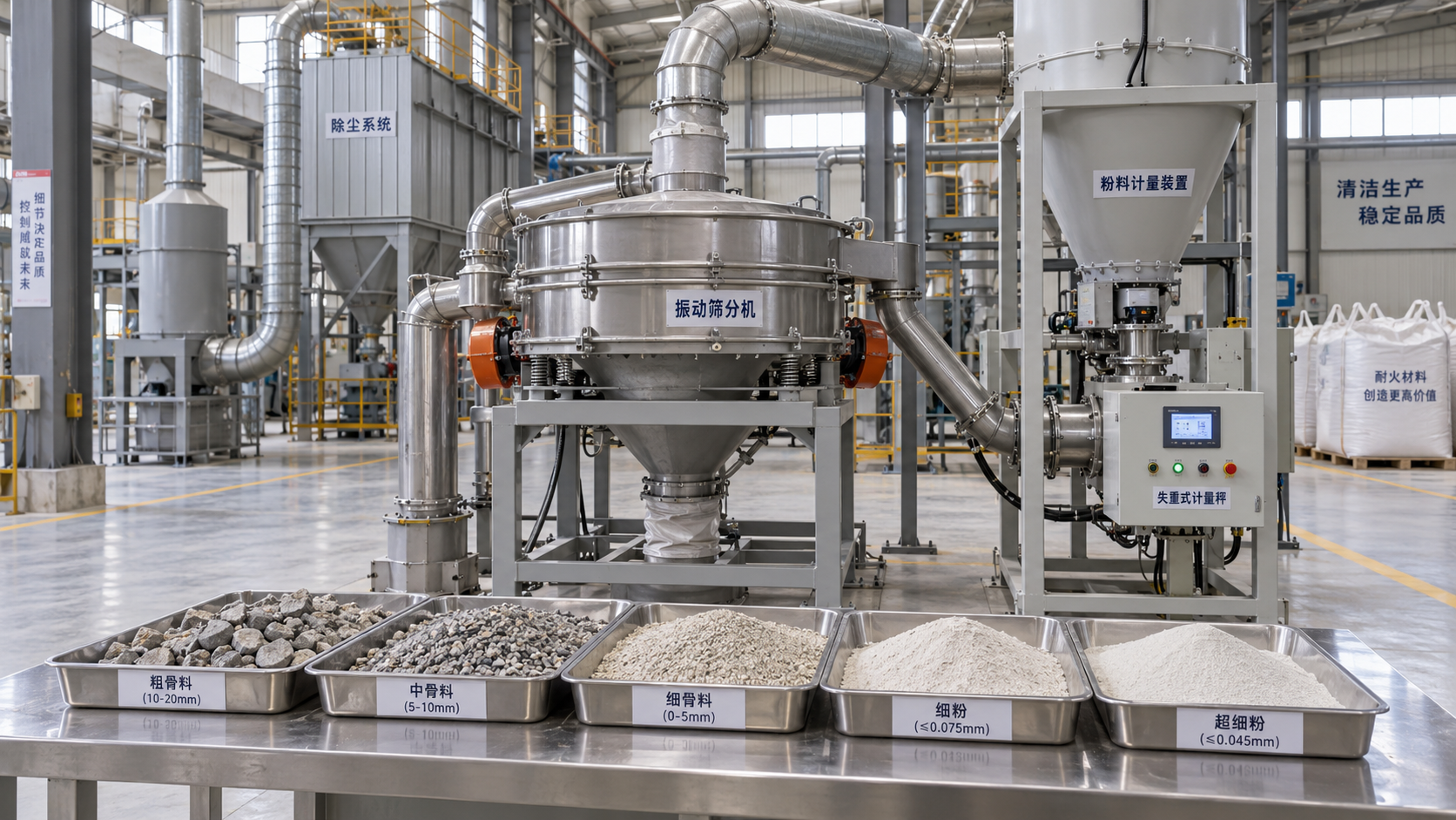 How to control fines content in monolithic refractory production