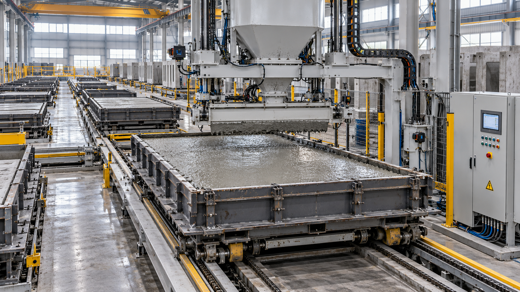 How does automation affect precast concrete machinery prices?